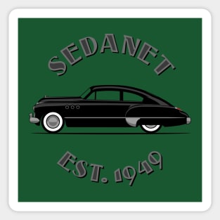 1949 Buick Super Sedanet back print Sticker